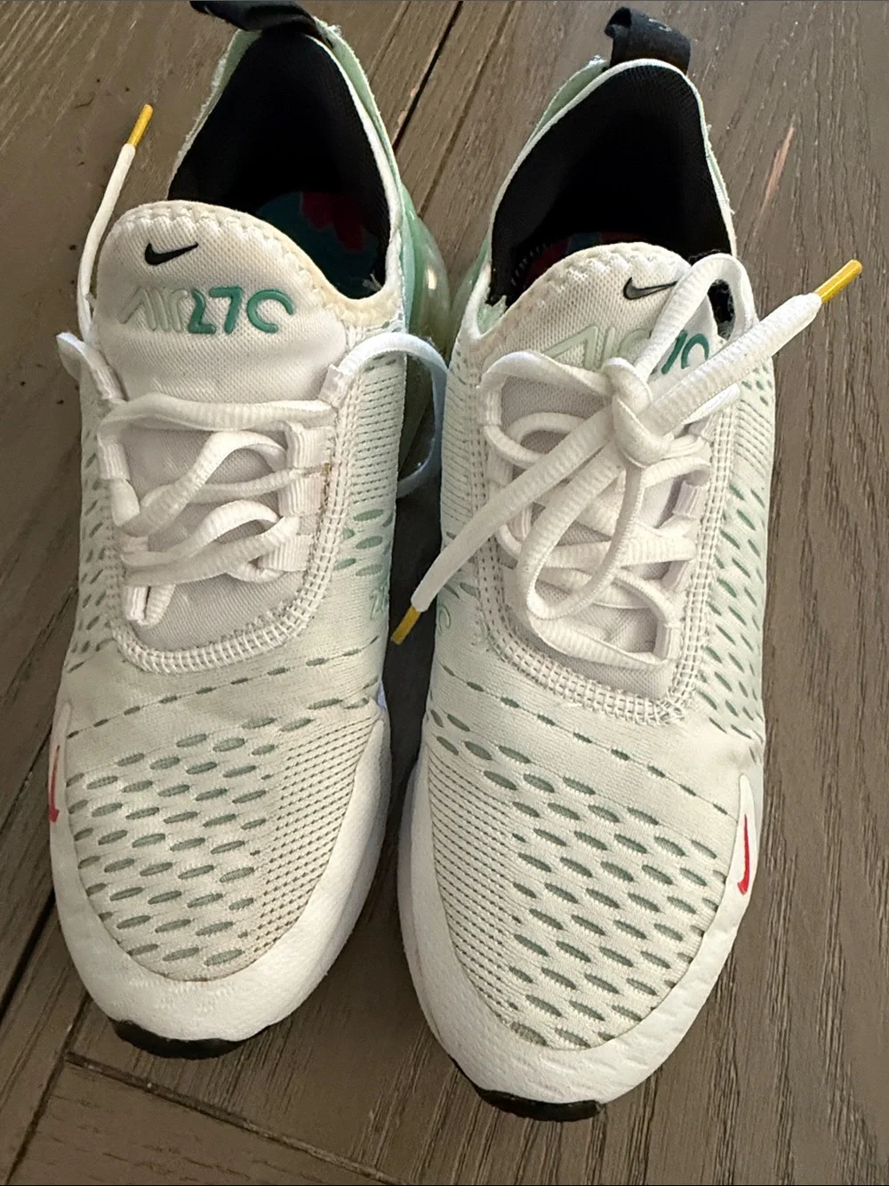 Nike Kids White & Teal Athletic Sneakers